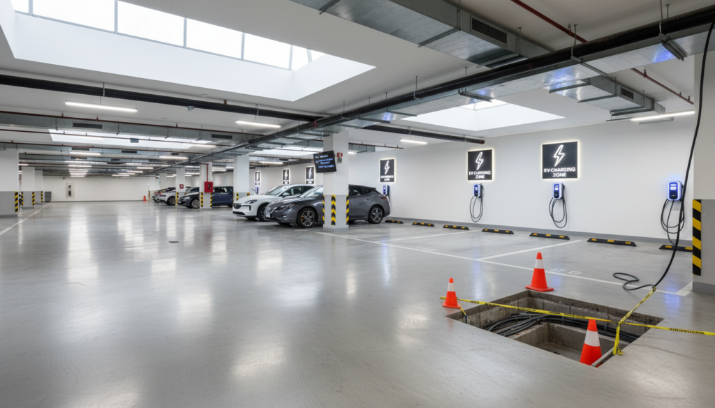 Carregadores de VEs em condomínio, Lei 18.403/2026, mobilidade elétrica, garagem inteligente